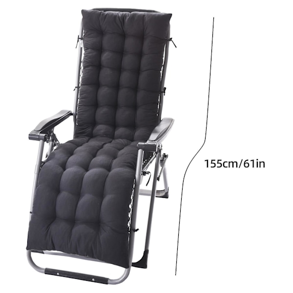 100% Ny, 155cm Udendørs Have Solstol Sol seng Daybed Pad Hynde Stof Komfortabel 4 Farve  (FMY)