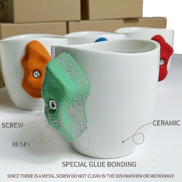 Klippklättringsmugg - Klippklättringspresenter - Klättrarens Greppmugg - Bergsklättringstillbehör - Pinch Hold Mugg (FMY) blue 1pcs