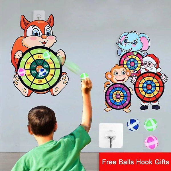 Sticky Ball Dart Board Target Sports Game Toys For Children Outdoor Party Toys Sticky Ball Throw Games  (FMY) Dinosaur