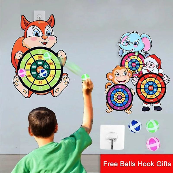 Sticky Ball Dart Board - Tavoite Urheilupelit Lelut Lapsille Ulkoilmajuhlaleikit Sticky Ball Heitto Pelit (FMY) little monkey