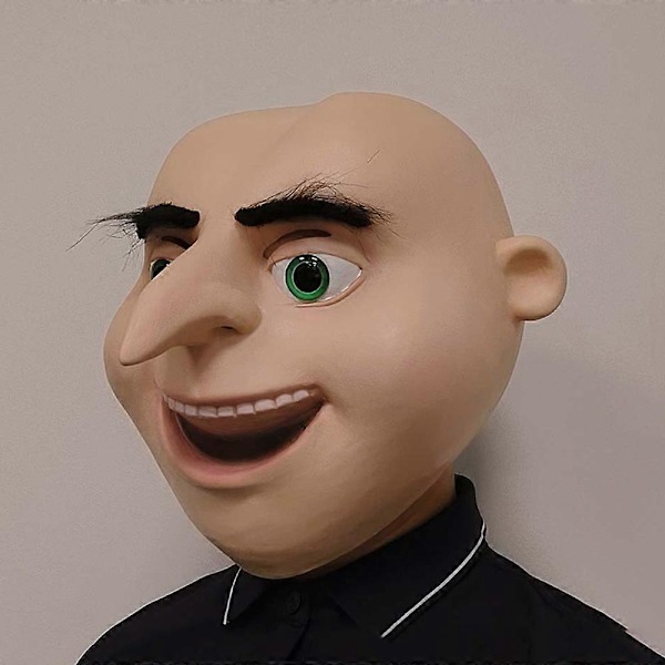 Aikuisten Despicable Me Gru Cosplay -kokopään naamio Halloween-asuun Lateksi naamio naamioiden rekvisiitta (FMY) B