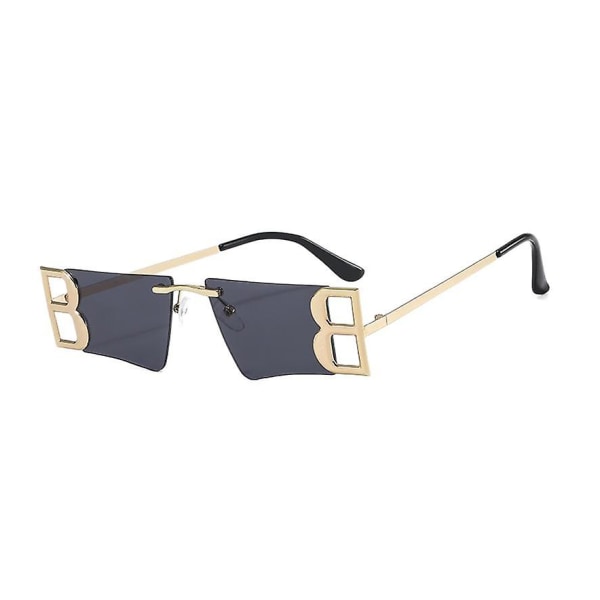 Wekity rektangelsolbriller for kvinner Mote Square Rimless Candy Color Trendy Glasses (FMY)