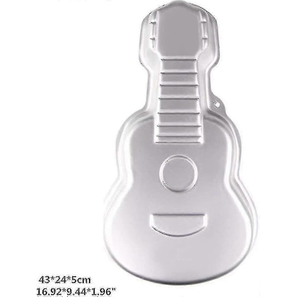 DIY Gitarr Kakform - 3D Aluminium Bakform för Födelsedagspresenter (FMY)