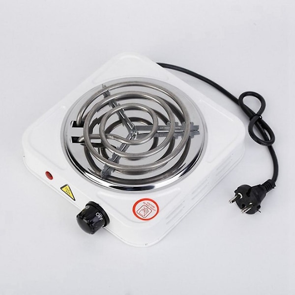 Elektrisk Enkel Kokplatta, Kompakt och Portabel, Justerbar Temperatur Värmeplatta, 1500W, Svart & Stål (FMY) Black
