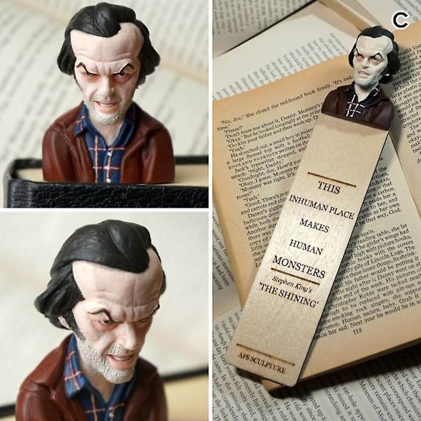 Horror Bogmærker 3d Tegneserie Resin Portræt Bogmærke Fantastiske Gaver Til Bogelskere  (FMY) C