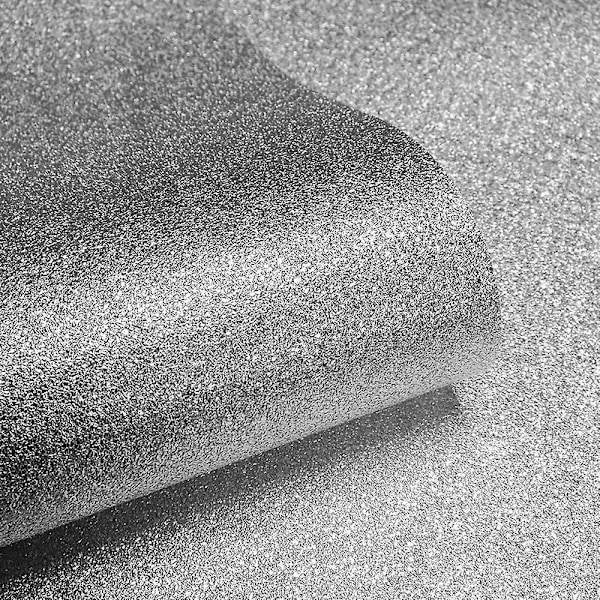 Texturerad Glitter-Tapet med Sparkle-Effekt (FMY) Silver