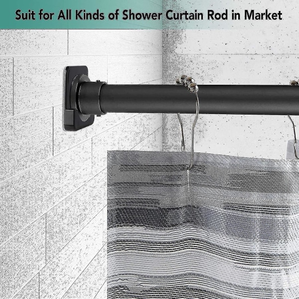 Självhäftande duschdraperi Stång Spänningshållare | Duschstångshållare kompatibel med (FMY)