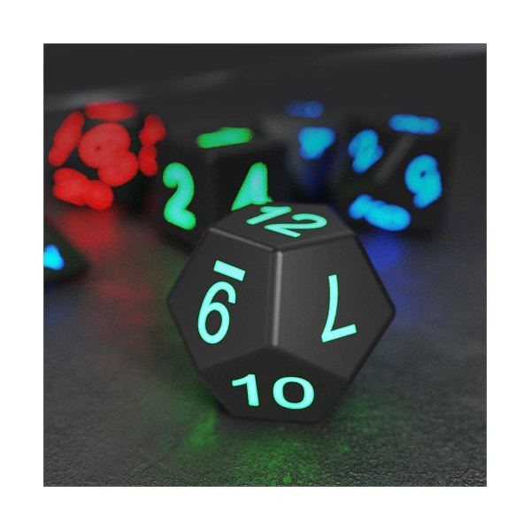 Electronic Dices Usb Rechargeable Luminous Dices Glow Dnd Dices Polyhedral Dices Board Game Party E  (FMY)