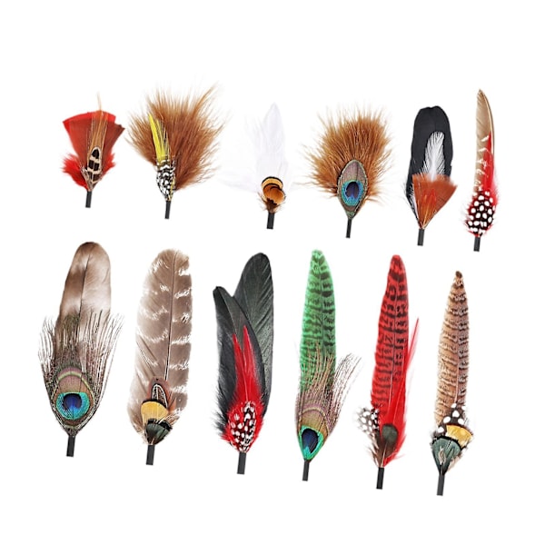 Hattefjer Cowboy Hat Feather til Fedora Hatte Kostume Julefest Hatte Style A (FMY) Style D Total length 10cm-15.5cm