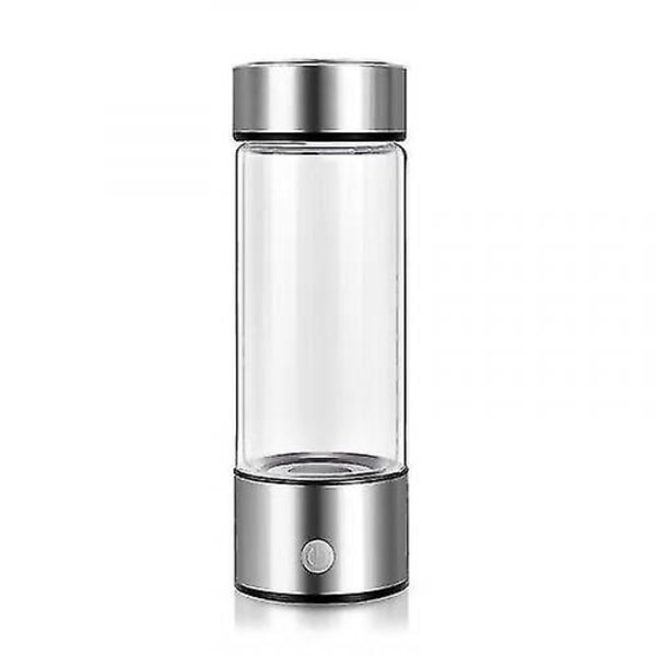 Rich Hydrogen Water Bottle Elektrolytisk Vattenkopp Lonizer Generator  (FMY) Silver