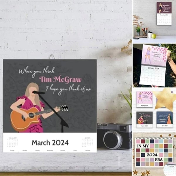 2024 kalenteri Taylor Swift The Eras -kiertueen kalenteri faneille (FMY)