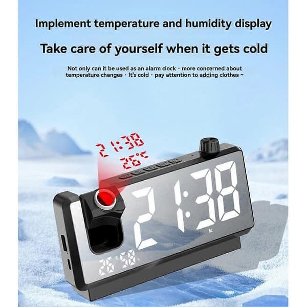 Projektionsväckarklocka HD LED-display Smart Projektionsklockor B (FMY)