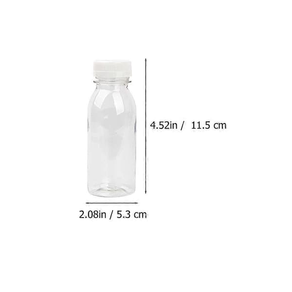 12 st Smoothiebehållare Lock Dryckesflaskor Återanvändbara Flaskor Lock Flaskor Kapsyler Plastdryckesflaskor Plastflaskor Fest (FMY) Transparent 11.5X5.3CM