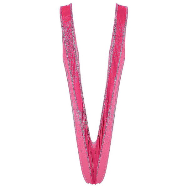 Monokini Baddräkt i Ett Stycke för Män, Enfärgad Djup V-ringad Bodysuit Mankini Badkläder Strandkläder (FMY) One Size Red