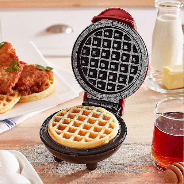 Mini Vaffeljern, Lille Vaffeljern, Hash Brown Non-Stick Vaffeljern, Let Rengøring Tomatknuser til Personlige Pandekager, Småkager, Æg og (FMY)