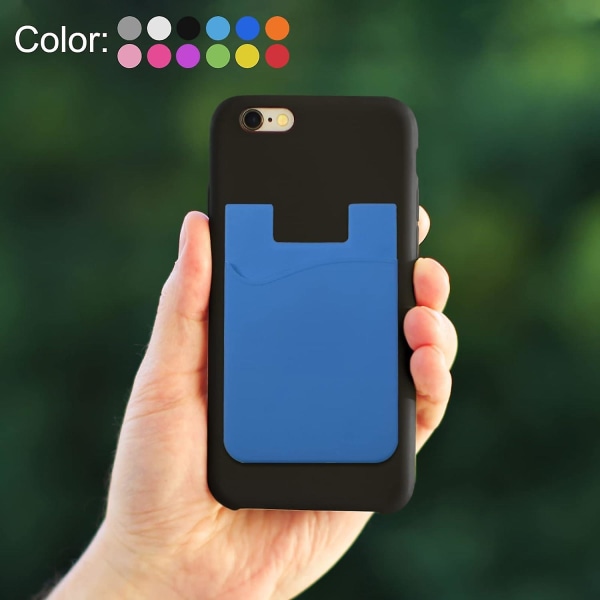 Mobiltelefonkorthållare, 4st Smartphone Bakre Card Sleeve Case med rygglim för kreditkortshörlurar (FMY)