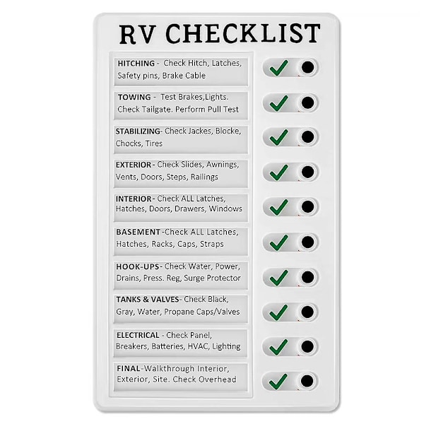 Memo Plastic Board Rv Checklist/my Chores/elder Care Reminder  (FMY)