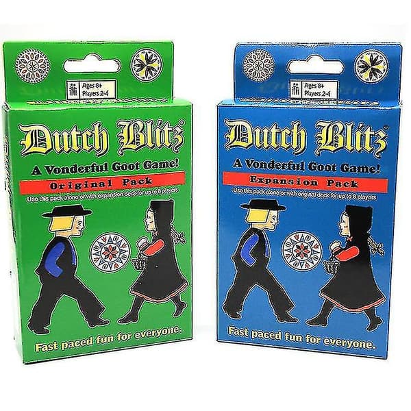 Dutch Blitz Dutch Blitz Basic Plus Utvidet Familiepartyspillkort Partyspillkort Spill (FMY) Green Basic Version