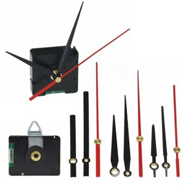 Radiostyrt stille DIY klokkebevegelsessett DCF-signalmodus klokke med 3 forskjellige visere reparasjon (FMY) black