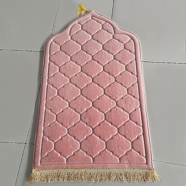 Flannel Bønnemåtte Tilbedelse Tæppe Tilbedelse Præget Tæpper  (FMY) Pink