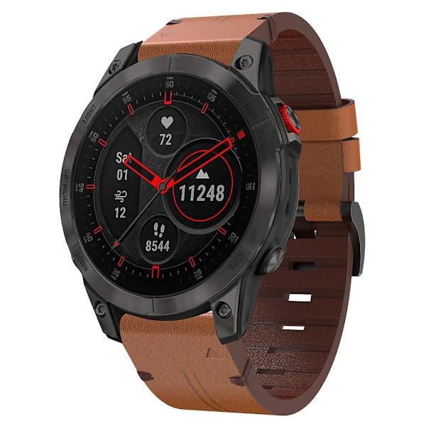 Læderurrem til Garmin EPIX Gen 2 (FMY) Brown