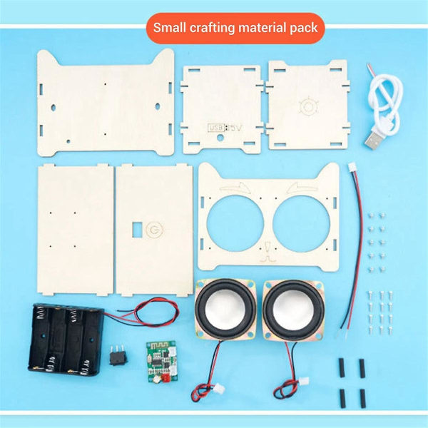 DIY Trådlös Bluetooth-högtalare Rolig Vetenskap Liten Tillverkningsmaterial Kit DIY Undervisningsexperimentmodell (FMY)