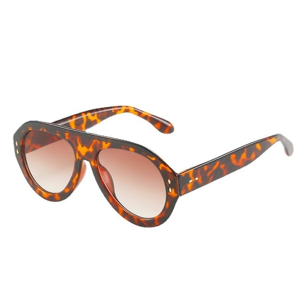 Wekity klassiske runde solbriller for menn Trendy overdimensjonerte nyanser Retro Vintage Sunnies (FMY)