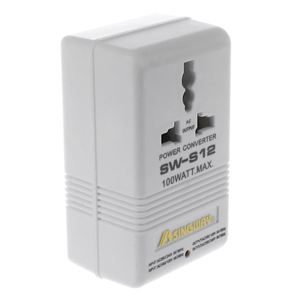 100W 110V/120V till 220V/240V Step-Up&Down Spänningsomvandlare Transformator Resa (FMY) White