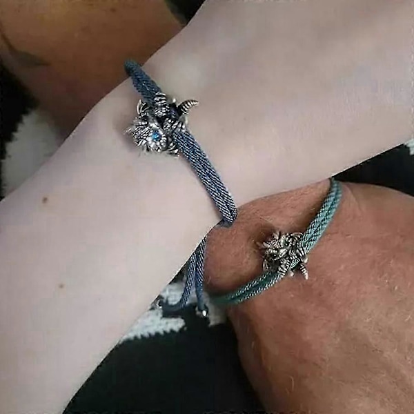 Sød Drage Armbånd, 2025 Ny Justerbar Delikat Drage Armbånd (FMY) Red and blue pupils