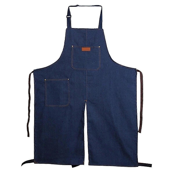 Justerbar Split Leg Potteria Forkle med Lomme DIY Keramikk Skulptur Mud-Retaining Overalls  (FMY) As Shown