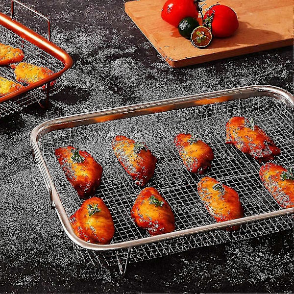 Air Fryer Kurv Til Ovn, Rustfrit Stål Grillkurv, Non-stick Mesh Kurv, Air Fryer Bakke Tråd (FMY)