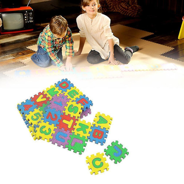 Värikäs Puzzle Kid Opetuslelu A-z Aakkoset Kirjaimet Numero Foam Mat