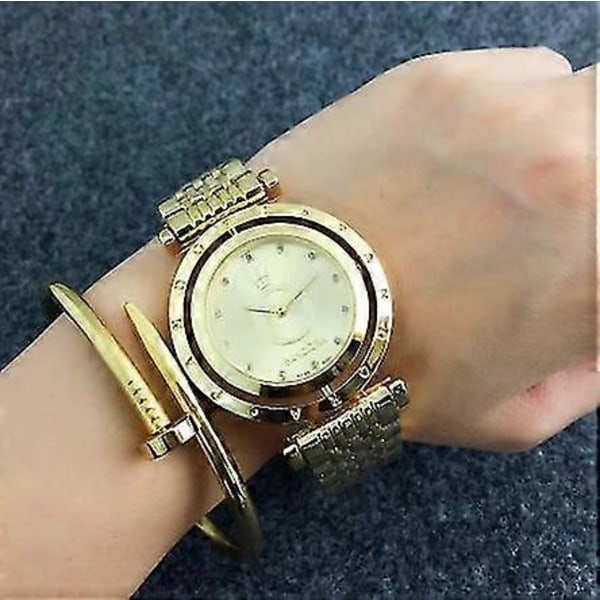 Kvinners Rotatable Casual Klokker Kvinner Rotatable Casual Klokker Dame (FMY) gold