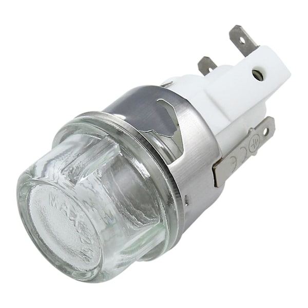Ugnslampa Keramisk Bas 25W Rund för Huvud/Platt för Huvud Härdat Glas Spänning (FMY) 25W round head