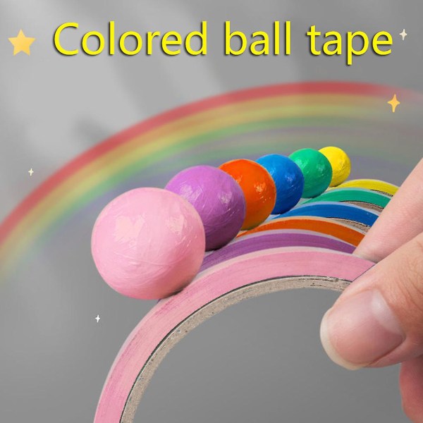 Dekompression Sticky Ball Hård Stærk Børstet Tape Drenge Piger Diy Colored Ball (FMY)