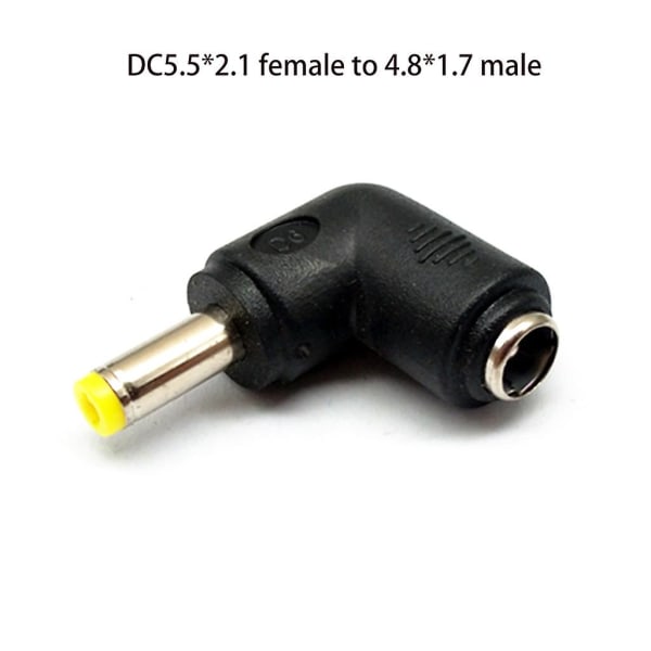 Porable Power Converter Plug Dc5.5x2.1mm Female To 5.5x1.7mm Right Angle Male  (FMY)