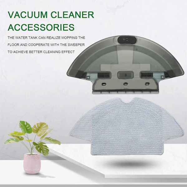 Vanntank moppeklut for 360 S6 robotstøvsuger reservedeler tilbehør (FMY) grey  blue