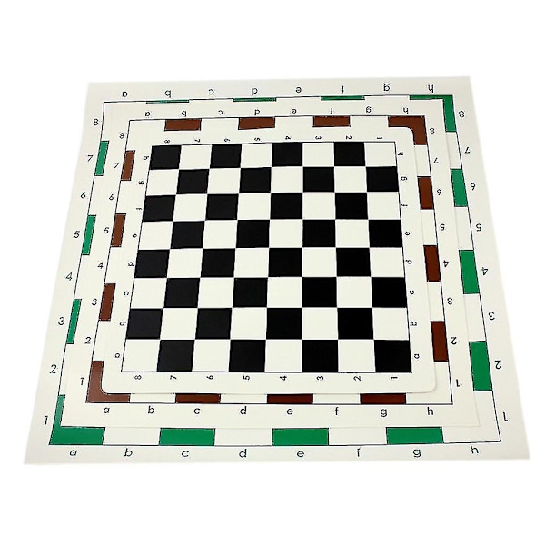Klassisk Brett for Sjakk, Rullbar, Flat, Internasjonal Sjakk (FMY) 43cm Green