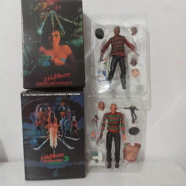 Freddy Krueger Actionfigur Samlarmodell Leksak Halloween Horror Julgåvor (FMY) B with box