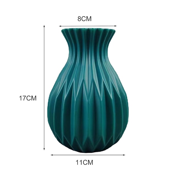 Blomstervase Elegant Blomsteroppsatser Vase Fint Håndverk Kreativ Blomsterpotte for Hjemmedekorasjon (FMY) Green