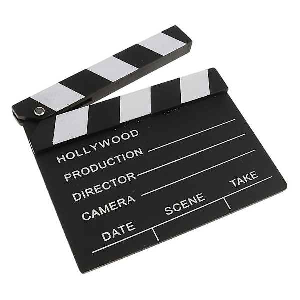 Klassisk Regissör Video Scen Klappbräda Film Slate Cut Prop (FMY) black white as described