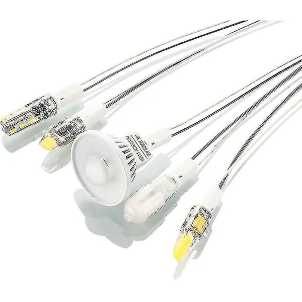 25 delar G4 lamphållare G4 sockel lamphållare med keramisk hållare för G4 led halogenlampa, 10 cm kabel (FMY)