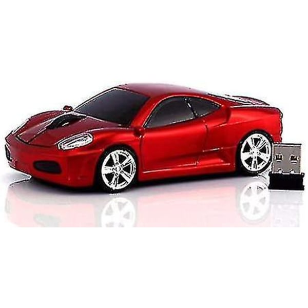 Trådløs bilmus Ergonomisk Optisk Mus Usb 2.4g Mini Mottaker For Windows Bærbar Datamaskin Notebook Mac  (FMY) Red