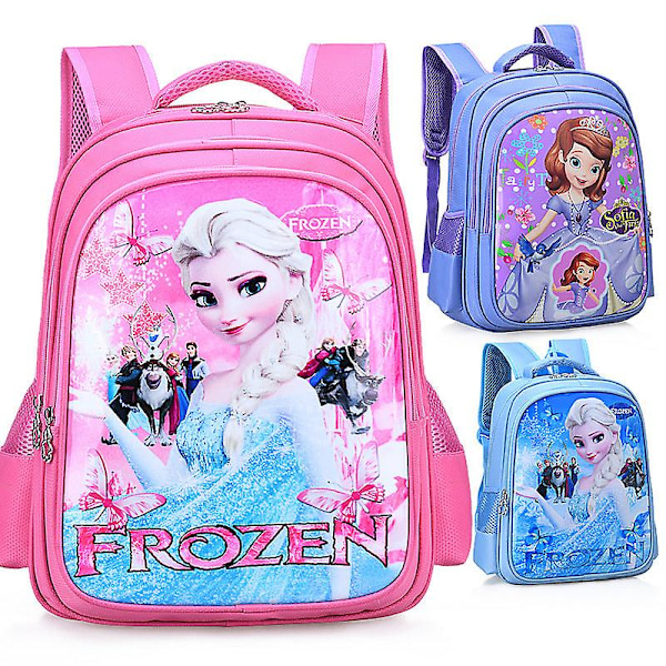 Børne Rygsæk Småbørn Skoletaske 3d Frozen Sophia Anti-seismisk Byrde Reduktion (FMY) Pink sophia large