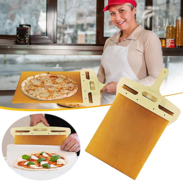 Pizzaskyffel, pizzaskalet som överför pizza perfekt, pizzapaddel med handtag (FMY) Free Size Multicolor