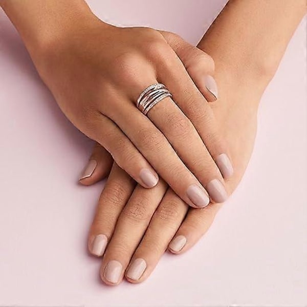 Smycke Sammanflätad Cubic Zirconia Ring i Pandora Rose (FMY)