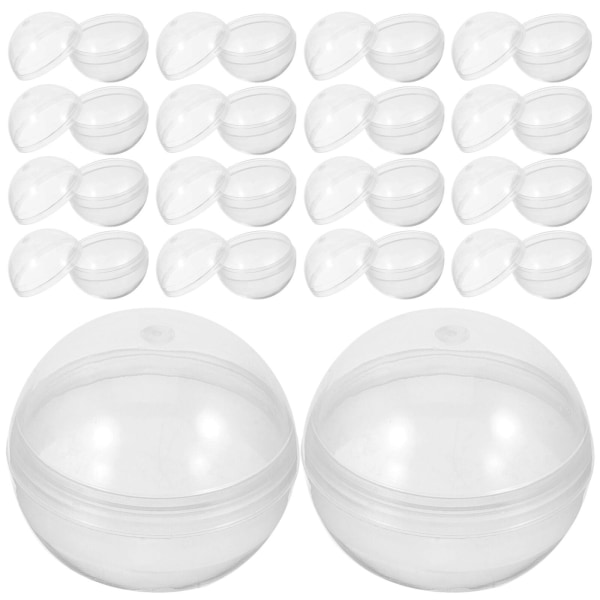 100 stk gennemsigtige plastkugler Multi-purpose snoede runde bolde klare udfyldelige gribebolde (FMY) As Shown 2.80X2.80X2.80CM