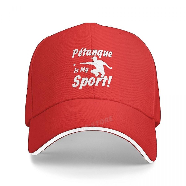 Petanque Boule Baseball Caps Kesämuoti Säädettävä Petanque On Minun Urheilulakit Huippulippalakki  (FMY) Red One Size