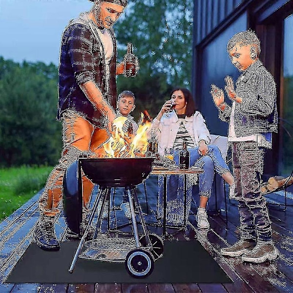 Hearth Mattor Brandskyddsmattor Eldstad Matta För Vedspis Eldstad Brandbeständig (FMY) 39*60 INCH