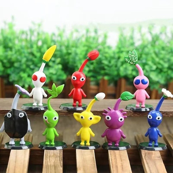 Pikmins figurset leksak Pikmins figurer Rock Pikmins Oatchi plastdocka blå is plastleksaker Figuras actionfigurer Jul (FMY) set of 8